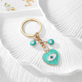 Enamel Heart and Round Lash Evil Eye Keychains in Eight Designs view 3
