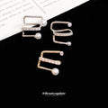 Minimal Crystal Ear Cuffs in Polished Statement Design view 2