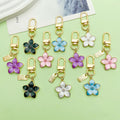 Flower Charm Keychains Featuring Blue Flower Across 17 Pictured Variations view 4