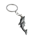 Double Dolphin Metal Keychain, Three Color Finishes view 5