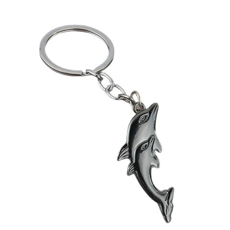 3D Dolphin Alloy Keychain Ocean Car Charm Gift Accessory