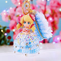 Jeweled Plaid Dress Doll Keychains in Seven Colors plus Assorted Option view 2