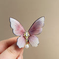 Butterfly Alligator Hair Clip With Pearl Like Drop In Four Colors view 8