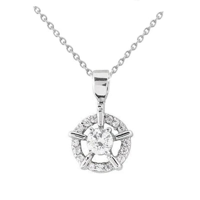Product view 1 showing open circular floral pendant