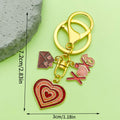 Heart Charm Keychains in 35 Pictured Variations for Bags and Keys view 2