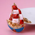 Sailboat, Twin Fish and Auspicious Charm Keychains in Forty-Four Designs view 1