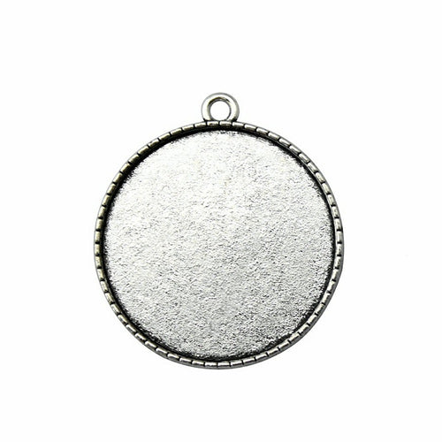 Round Botanical Cabochon Pendant Trays displayed product view