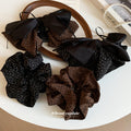 Leopard Fabric Satin Bow Oversized Hair Claw 2 Colors view 2