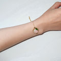 Adjustable Gold Tone Pressed Flower Slider Bracelets view 2
