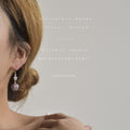 Gold Tone Clear Flower Chain And Purple Bell Flower Hook Earrings view 2