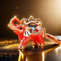 Jeweled Auspicious Elephant Keychains with Cord and Loose Loop Options view 9