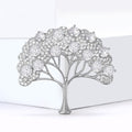 Crystal Money Tree Brooch Multicolor Green and Silver view 3