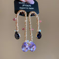 Braided Metal Arch and Colorful Teardrop Statement Earrings view 6