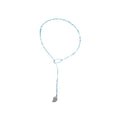 Blue Seed Bead Y Necklace Light Blue Ceramic Starfish Pendant view 5
