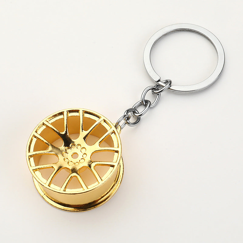 Turbo Gear Shift Wheel Brake Disc Shock Caliper Metal Keychain