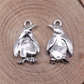 Double-Sided Penguin Charm in Textured Antique Silver Tone view 2