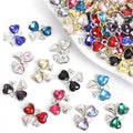 Crystal Bow Charms in Gold and Silver Tones, 12 Color Designs view 1