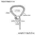 Crystal Heart Watch Chain Necklace and Bracelet Collection view 9
