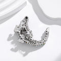 Green Silver Tone Fish Crystal Three Designs Metal Brooch Pin view 3