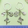 Western Cowboy Charm Keychains Featuring Cat Across 30 Pictured Variations view 3
