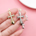 Metallic Cross Metal Charms for Jewelry and Craft Projects view 4