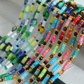 Colorful Beaded Choker Necklaces Multicolor Stone Metal Accents view 3