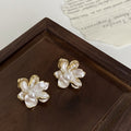 Mixed Gold Tone Floral Stud and Drop Earrings Fashion Jewelry Accessories view 9