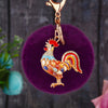Deep-Purple-Pom Crystal-Rooster