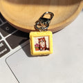 Resin Cat Picture Frame Keychains Silver Clasp 5 Colors view 3