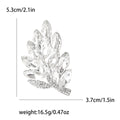 Marquise Crystal Leaf Brooch Decorative Lapel Pin For Jackets And Scarves view 8