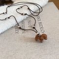 Brown Dog Pendant Necklace on Fine Black Cord for Women view 6
