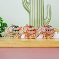 Jeweled Elephant Keychains with Fortune Cords and Loose Heart Loops view 9