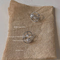 Silver Geometric Orbital Dual Pearl Stud Earrings Pair view 4