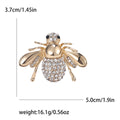Crystal Bee Brooch With Pearl Body Decorative Lapel Pin view 6