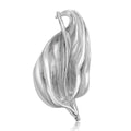 Sculpted Calla Lily Brooch in Polished Metal for Jackets and Scarves view 5