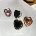 Gold Silver Heart Faceted Crystal Open Ring Four Tones view 4