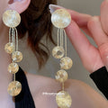 Mixed Tone Textured Disc Cascade Drop Earrings Jewelry view 1