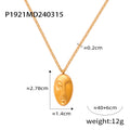 Gold Pendant Necklaces Pearl Heart Wheat Acorn Face Designs view 9