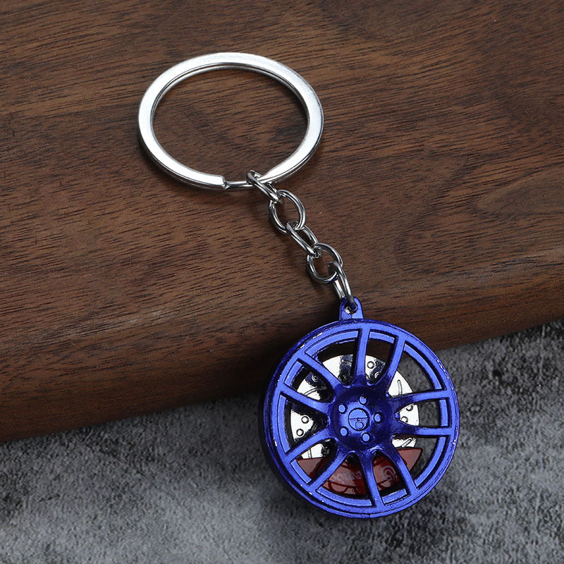Metal Wheel Rim Tire Keychain, Creative Auto Modified Car Key Ring