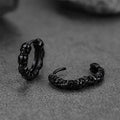 Sculpted Skull Hinged Hoop Earrings In Three Metal Tones view 5