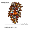 Large Crystal Leaf Cluster Brooch in Nine Colorways view 10