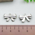 Silver-Tone Bow and Butterfly Metal Charms with 18 Listed Options view 12