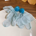 Layered Fabric Petal Flower Earrings in Four Soft Colors view 9