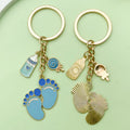 Baby Shower Charm Keychains Featuring Pink Lollipop Bottle Across 14 Pictured Variations view 2