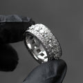 Gold and Silver Tone Triple Row Round Stone Band Ring view 2