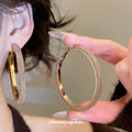 Soft Flocked Round Hoop Earrings Available in Five Colors view 3
