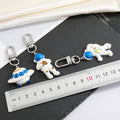 Astronaut and UFO Clip Keychains in Three Space Designs view 5