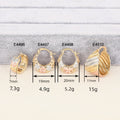 Enamel Floral Wide Hoop Earrings In Five Mixed Metal Styles view 4