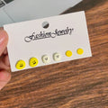 Food Face and Celestial Mini Stud Earring Three Pair Sets view 6
