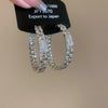 Silver Crystal Hoops